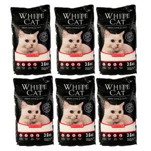 Kit Areia Higiênica Para Gatos 6 Pacotes de 3,6kg - Whitecat