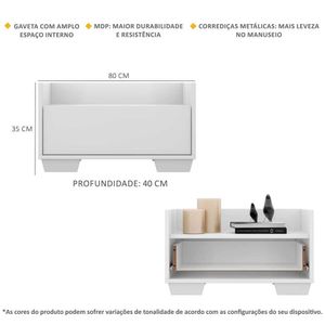 Mesa de Cabeceira 80cm Multimóveis V4001