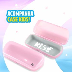 Óculos Sol Infantil Retro Premium Proteção Uv Marrom + Case Menino Social Acetato Menina Vintage