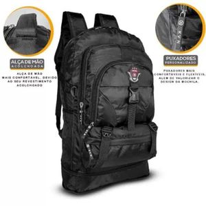Mochila Para Viagem 50l Acampamento Trilha Semi Impermeável