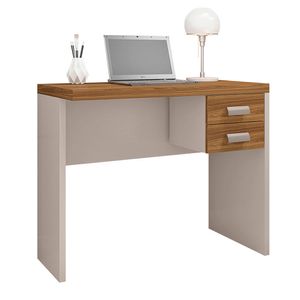 Mesa De Computador com Gaveteiro Escritório Studio 0.9 Caemmun - Lamina mel/cacao bp