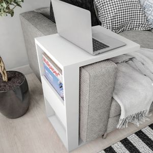 Mesa De Apoio Para Notebook e Sofá Book Caemmun - Branco