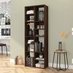 Estante Livreiro Multiuso 12 Nichos Side Caemmun - Tinto