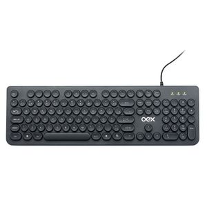 Teclado Com Fio Oex Pop - Teclas Redondas Preto