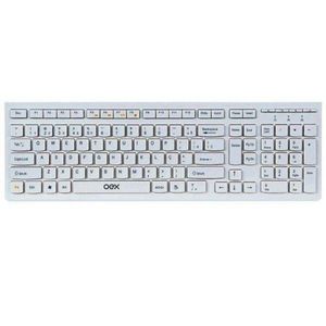 Teclado Multímidia Com Fio Oex Flat Tc300 - 104 Teclas - Branco