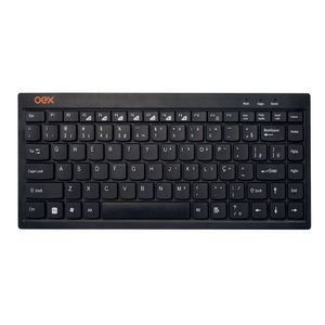 Teclado Multímidia Com Fio Oex Mini Flat Tc301 Preto