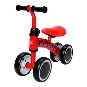 Andador Infantil Bicicleta De Equilibrio Sem Pedal 4 Rodas Zippy Toys Quadriciclo Bebê Criança 24Kg Bicicletinha Passeio Vermelho