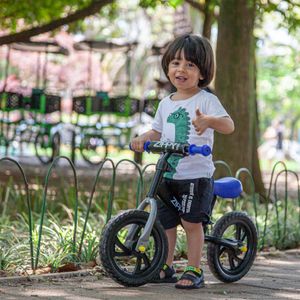 Bicicleta Sem Pedal De Equilibrio Infantil 2 Rodas Zippy Toys Bike De Passeio Para Criança Aro 12 Capacidade 25kg Azul