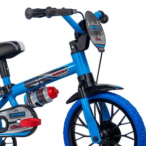 Bicicleta Infantil Aro 12 Com Rodinhas De Treinamento Nathor Bike Criança Menino Veloz Com Garrafinha