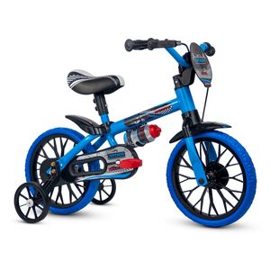 Bicicleta Infantil Aro 12 Com Rodinhas De Treinamento Nathor Bike Criança Menino Veloz Com Garrafinha