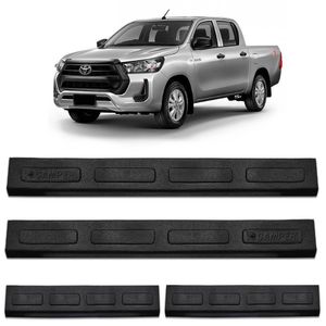 Soleira Injetada Nova Hilux 2016 A 2020 Preta