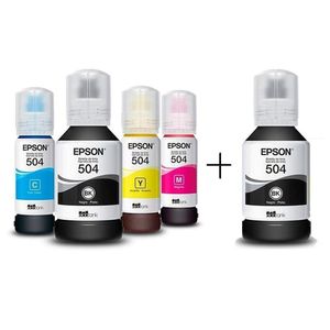 Kit De 5 Tintas Original Epson T504 504 Para/ L6161 L4150 L4160 L6191/l6171