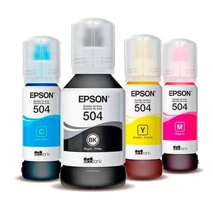 Kit Refill 4 Cores Epson Tinta 504 T504 Original L4150 L4160 L4260 L6161 L6191 L6270