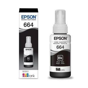 Refil Tinta Original Epson Preto 1x Unidade T664 664 L220 L1300 L395 L396 L355