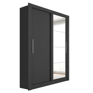 Guarda Roupa com Espelhos 2 Portas Santiago Caemmun - Preto