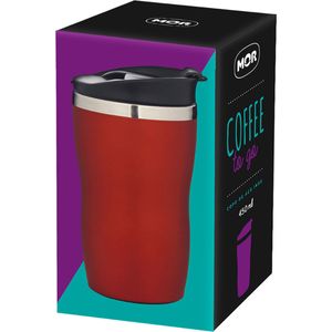 Copo Aço Inox 450ml Coffee To Go - Vermelho MOR