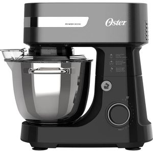 Batedeira Planetária Oster 12 Velocidades 800W Preto e Inox OBAT636