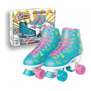 Patins Roller Skate Ajustável 35-38 Azul RL-07A - Fenix