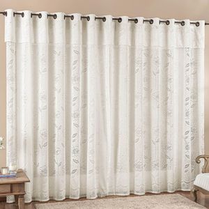 Cortina Jade Renda 4,00m X 2,50m Palha
