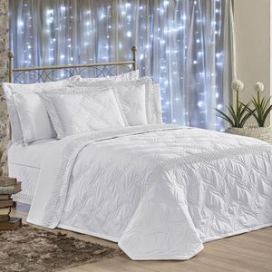 Cobre Leito Casal Queen 7 Peças Branco