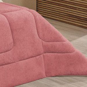 Coberdrom Robust Queen Manta Sherpa 1 Peça Rosa