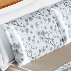 Jogo Cama Lençol Vine King Cetim Estampado Alto Brilho 4 Peças - Palha Florido