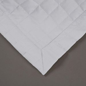 Kit Cobre Leito Colcha Bellini King Dupla Face Percal 300 Fios Textura Matelassê 3 Peças - Branco