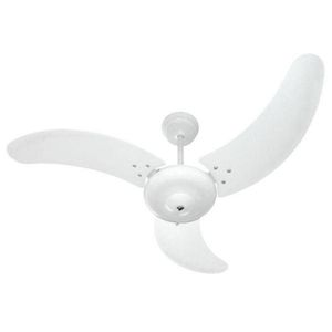 Ventilador Búzios Branco 127V 3 Pás Brancas Sem Lustre