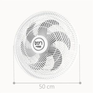 Ventilador Parede Lorena Branco Oscilante 220V Pás Prata