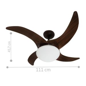 Ventilador Independence 4 Pás 220V Marrom Café E Controle