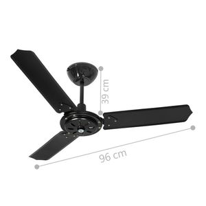 Ventilador Ipanema Preto 220V 3 Pás E Controle