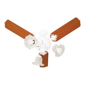 Ventilador De Teto Venti-Delta New Beta Com 3 Pás Mogno / Branco