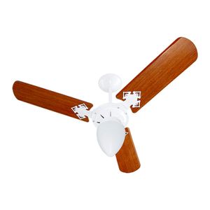 Ventilador De Teto Venti-Delta New Delta Light GP Com 3 Pás Branco / Mogno
