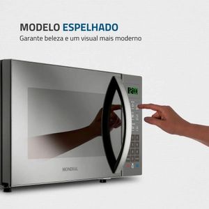 Micro-ondas Mondial 34 Litros 1.400w Espelhado Prata 127V