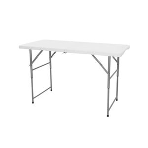 Mesa Dobrável Cusco Com Base em aço carbono Fratini - Branco