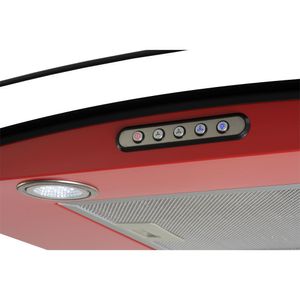 Coifa de Parede 60cm Vidro Curvo Slim Fogatti - Vermelho