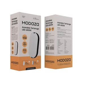 Arandela Tartaruga Modaza LED 15W, Preto