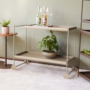 Carrinho Bar Taupe Wire - LINEE