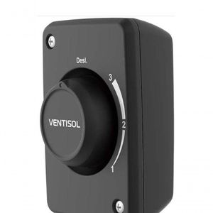 Ventilador De Parede Ventisol Oscilante 3 Pás Premium Preto 50cm Bivolt