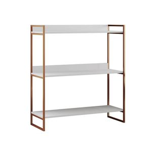 Nicho 3 Prateleiras 95cm Industrial Córdoba Cobre E Branco