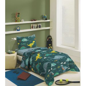 Edredom Infantil Solteiro Estampado Lepper Verde