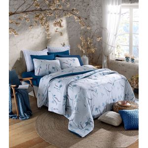 Edredom Casal Estampado Premium Vivaldi Azul
