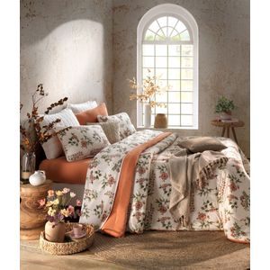 Edredom King Estampado Premium Vivaldi Laranja