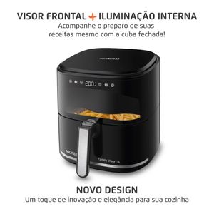 Fritadeira Sem Óleo Air Fryer Digital 5L, Mondial, Preto, 2000W - AF-50-DV