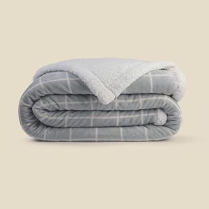 Edredom Sherpa Lines Cinza - A\CASA