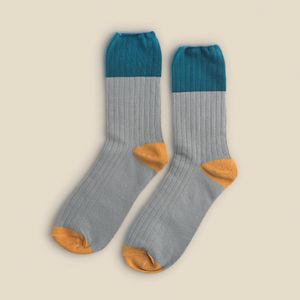 Meia Color Block Cinza - A\CASA