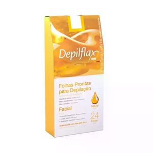Folha Pronta Facial Natural 12 Pares Depilflax