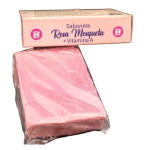 Sabonete Rosa Mosqueta com Vitamina A  90g Rugas e Marcas de Expressão