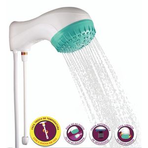 Ducha Eletrônica Tramontina 6500 W 220 V Branca e Verde 58000/082