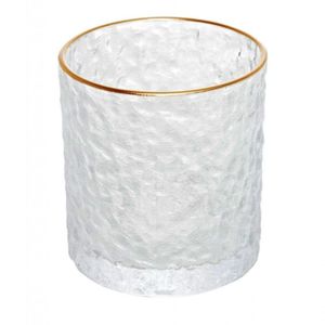 Jogo De Copo Whisky Cristal Borda Dourada 340 Ml - Lyor